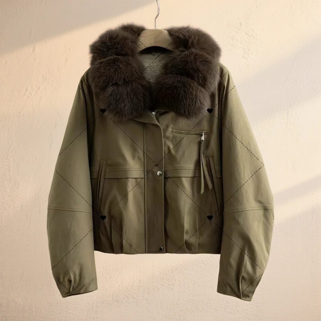 805（派克狐狸毛）保暖短外套女士复古厚款重工常规休闲女默认风