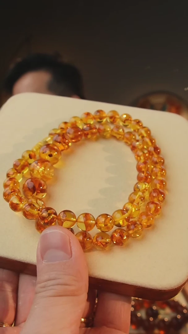 【闪购商品】琥珀颈饰未镶嵌9+-14+妈妈连塔链50cm