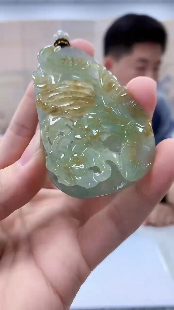 【闪购商品】定制翡翠未镶嵌4917bb-毛货挂件19