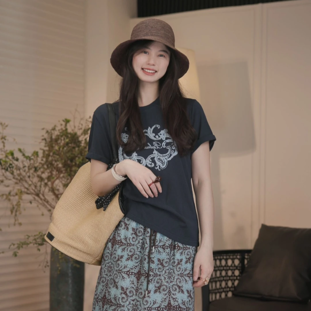 IM SO FANCY设计感印花百搭短袖体恤SQ1836