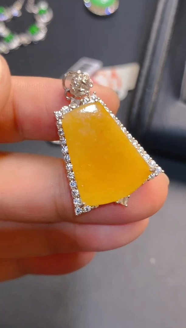 翡翠银S925镶嵌耳饰天然