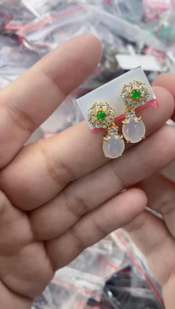 银S925镶嵌戒指翡翠777   2