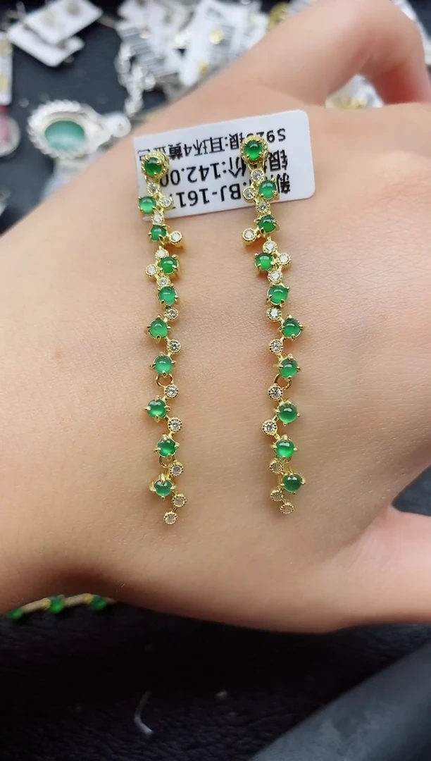 银S925镶嵌戒指翡翠1