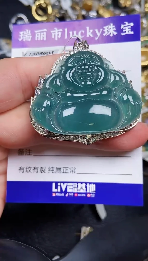 翡翠银S925镶嵌颈饰2315