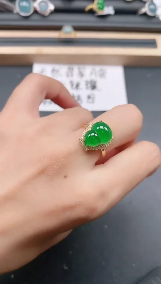 银S925镶嵌戒指翡翠1111111