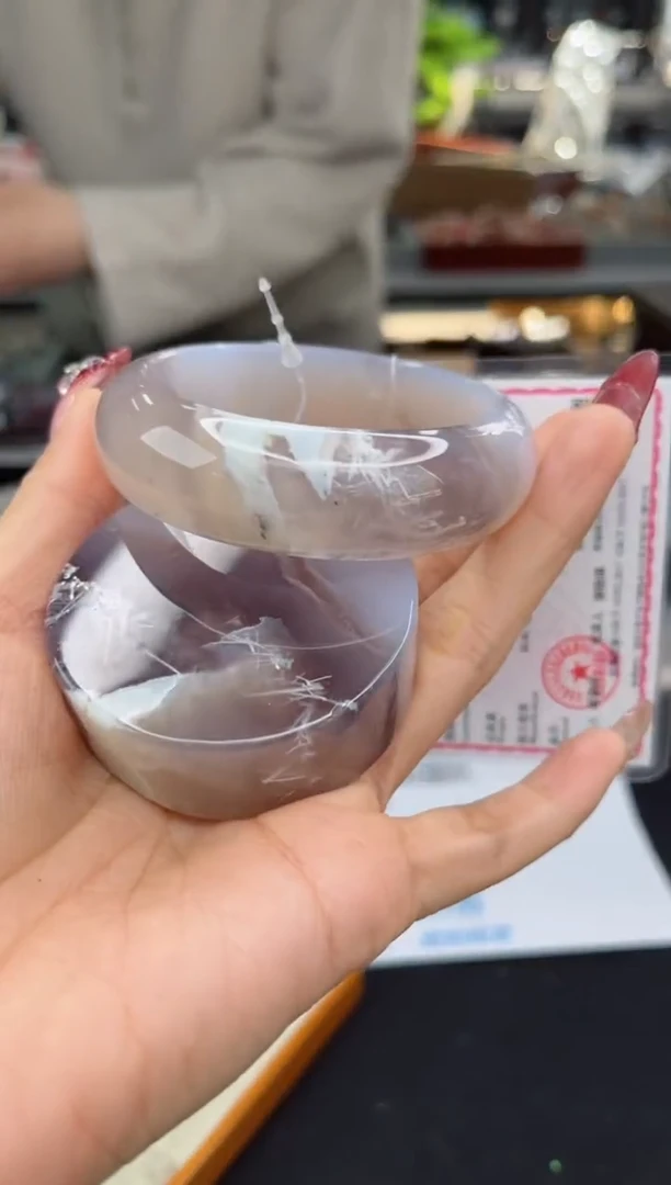 【闪购商品】石英质玉手镯未镶嵌57圈口（不退不换）1571139