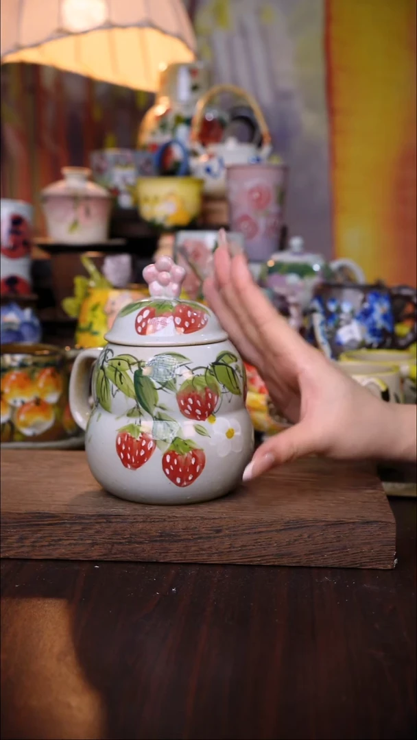 杯子陶泥垚手作 景德镇手工手绘陶瓷器物