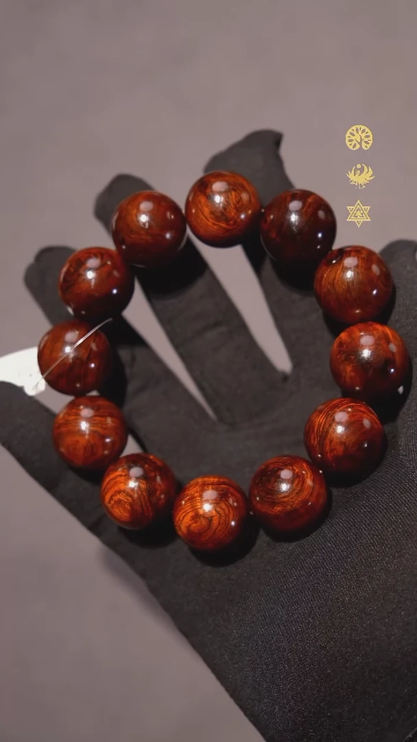 手串/手链黄花梨/降香黄檀海南黄花梨老料满纹2.0手串