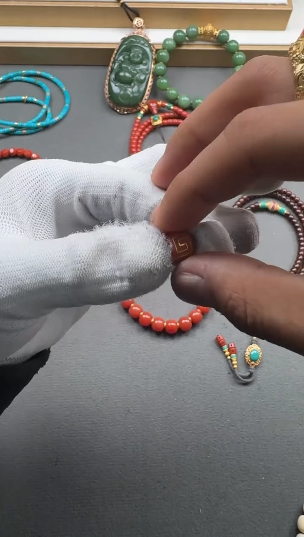 【闪购商品】南红玛瑙配饰配饰足金镶嵌配饰配饰