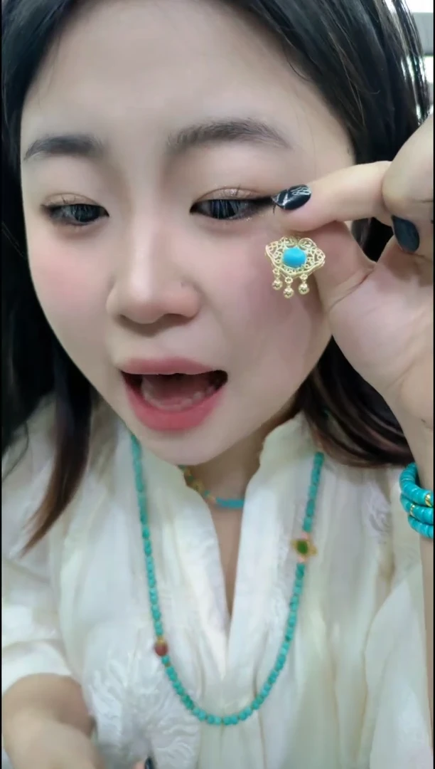 【闪购商品】玛瑙/玉髓发饰合金1044蓝美人小锁单个