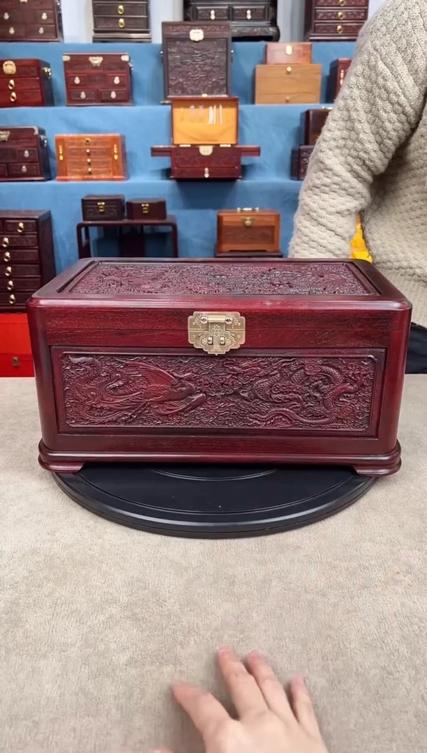 紫檀木类成套家具彩礼箱