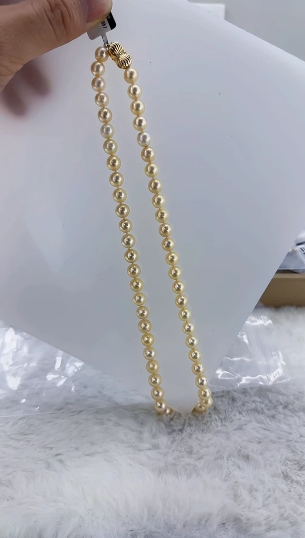 未镶嵌海水珍珠DA海水羽皇金串链7-8  y414