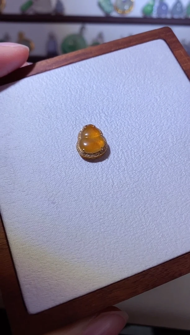 吊坠(不含链)18K金镶嵌翡翠l****g11111111