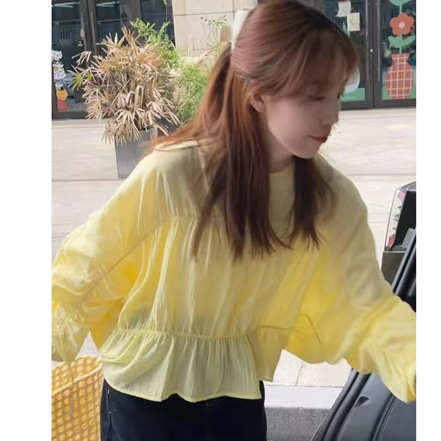 甜美多巴胺百搭显瘦时尚轻奢高级感休闲奶乖慵懒风衬衫小个子上衣