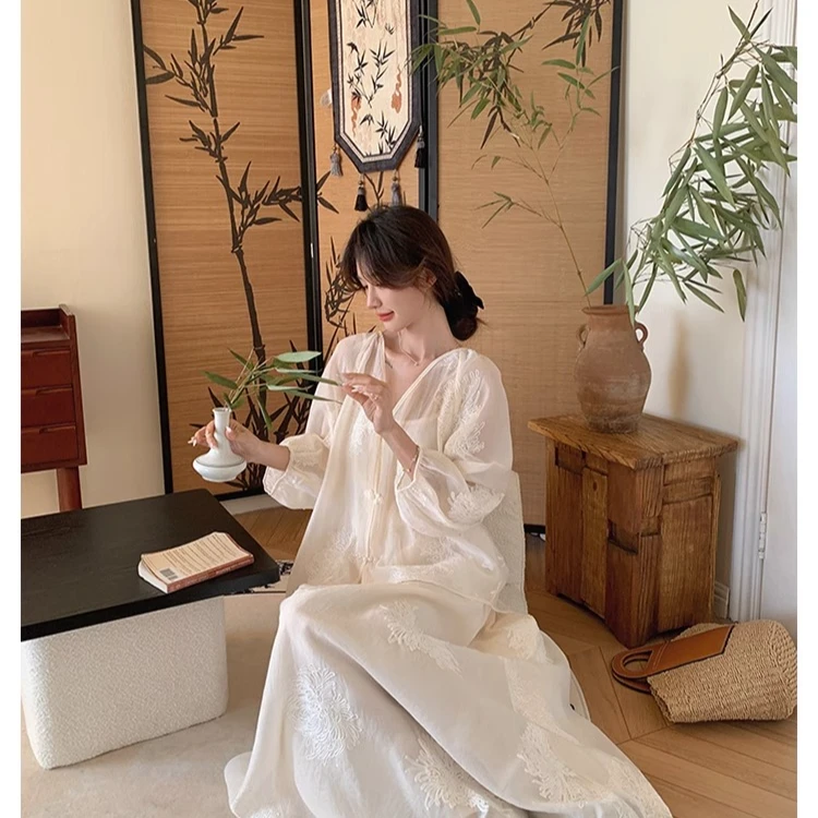 新中式国风穿搭白色上衣女春夏2025年新款禅意仙气薄外套