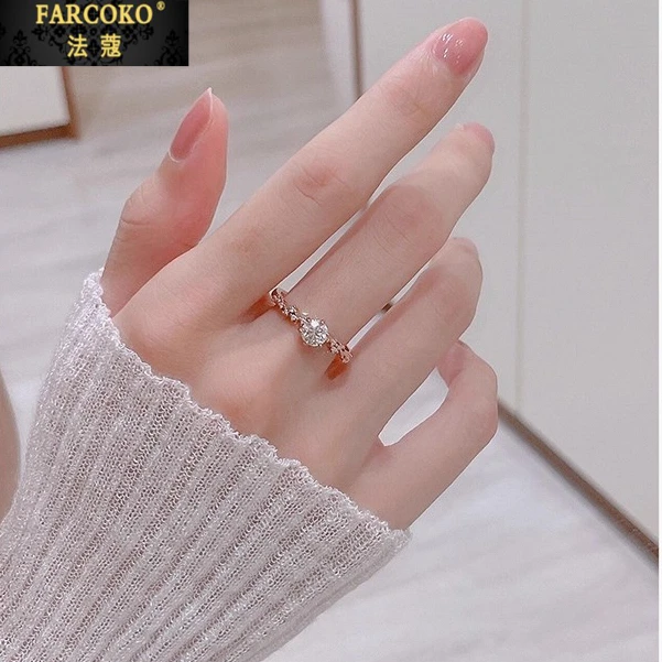 法蔻星愿钻戒女高级感精致告白求婚戒指送女友老婆生日情人节礼物