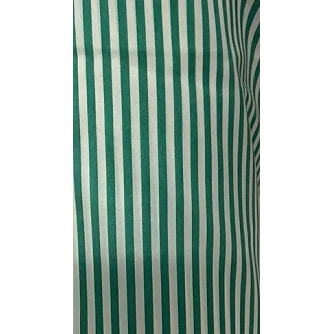G&CC  时装面料 白绿条纹风衣防晒衣布料面料大牌感 幅宽155CM