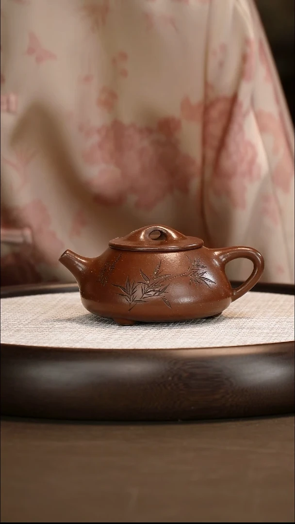 茶壶紫砂邵忠源 紫檀紫泥 景舟石瓢 330cc