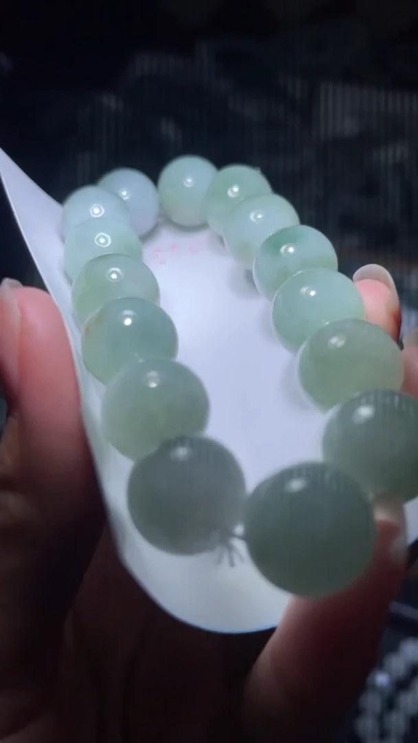 未镶嵌定制翡翠天然缅甸翡翠手串10