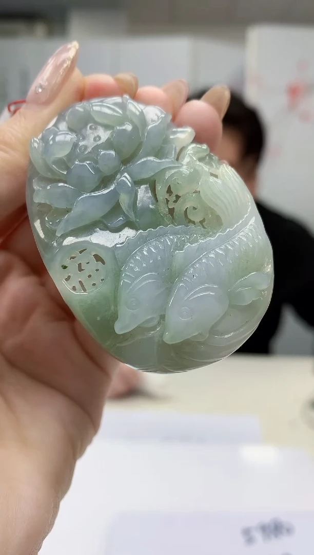 【闪购商品】定制翡翠未镶嵌5060jw-毛货挂件26
