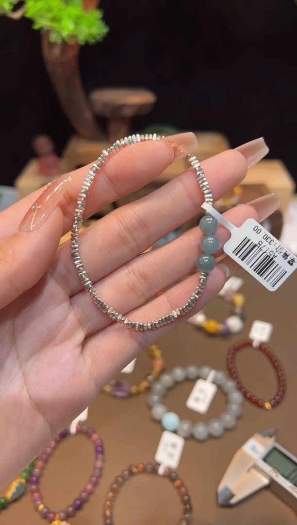 【闪购商品】翡翠手饰银S925镶嵌手饰@@A5178