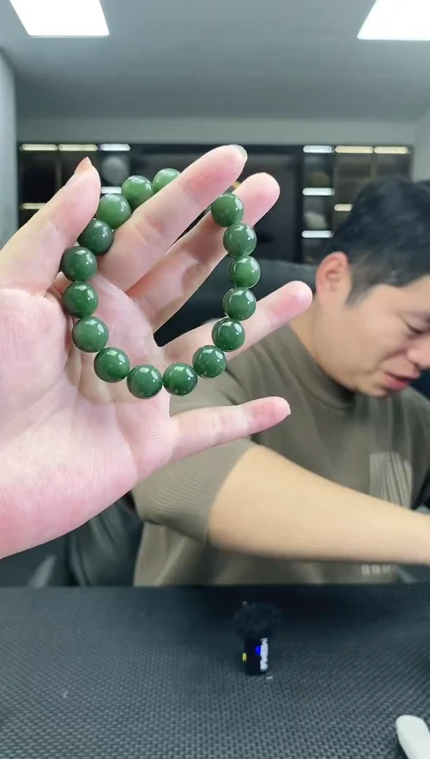 未镶嵌手串和田玉卡12圆珠