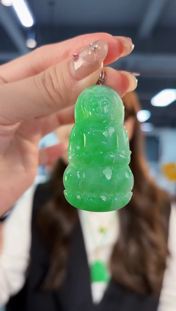 【闪购商品】翡翠颈饰18K金镶嵌缅料A货/支持复检/一件