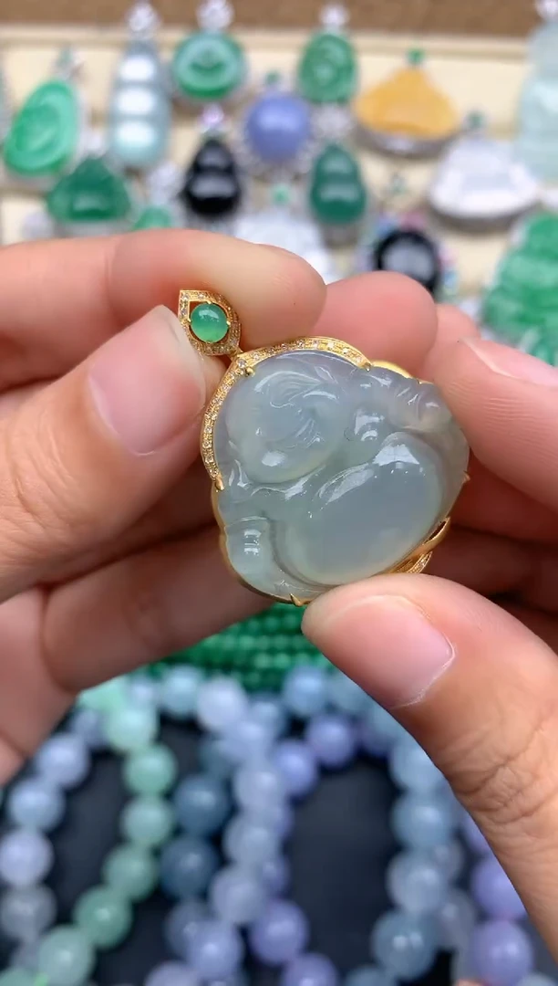 【闪购商品】翡翠颈饰18K金镶嵌323-中国好珍宝