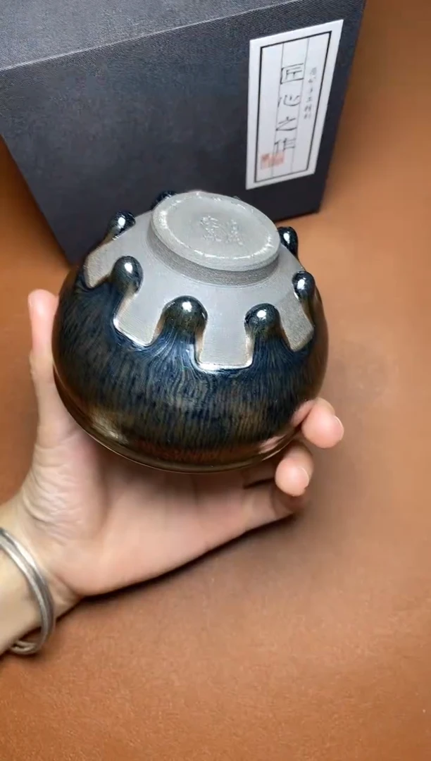 茶盏八方来财 盏三疯建盏茶器
