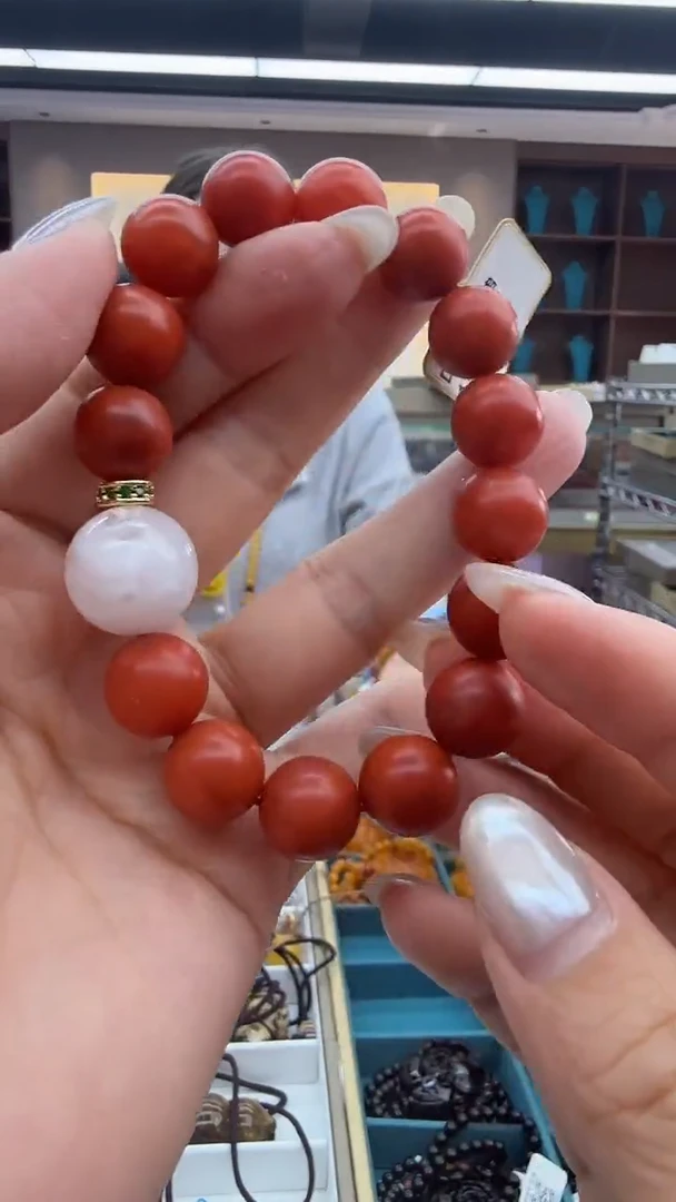 未镶嵌手链南红玛瑙280秒拍号 假一罚三