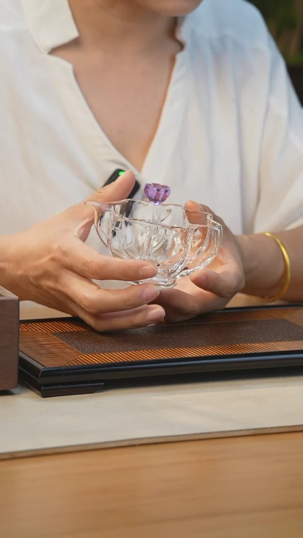 爱莲说玻璃公道杯