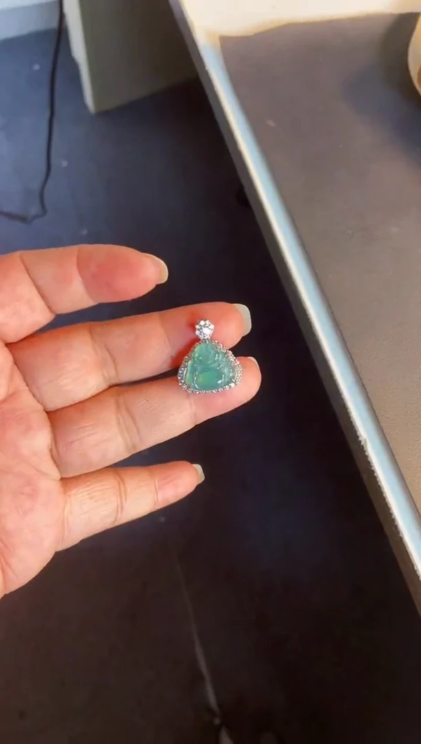 吊坠(不含链)银S925镶嵌翡翠1