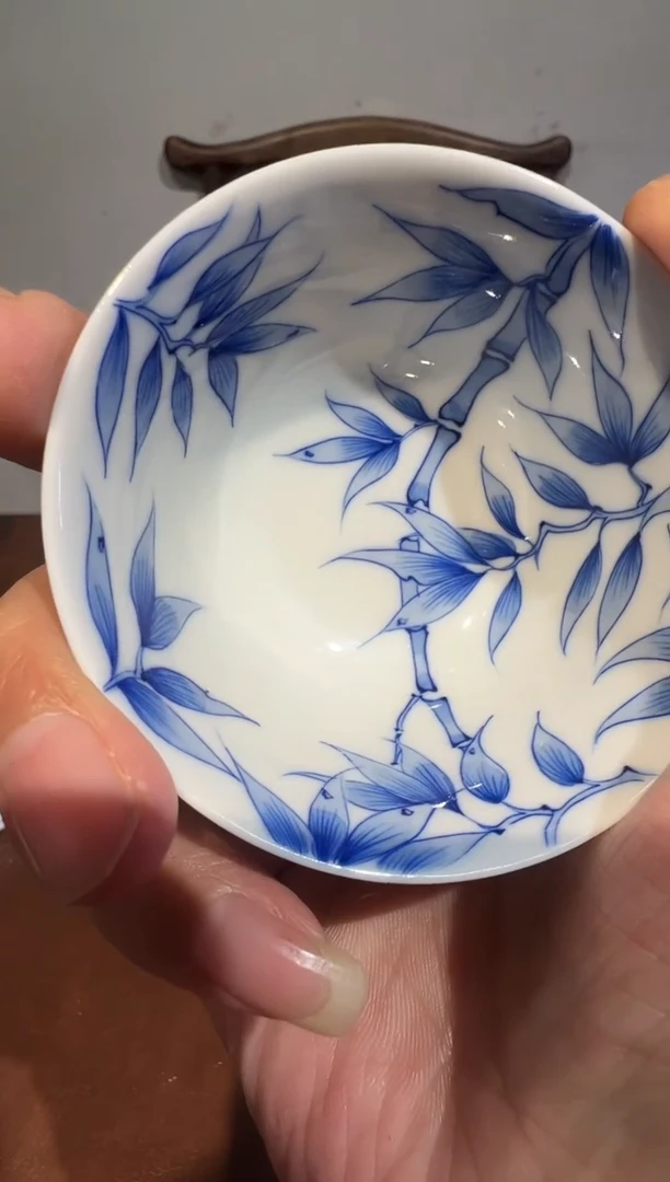 【闪购商品】001小王严选方老师作青花竹子画片主人杯