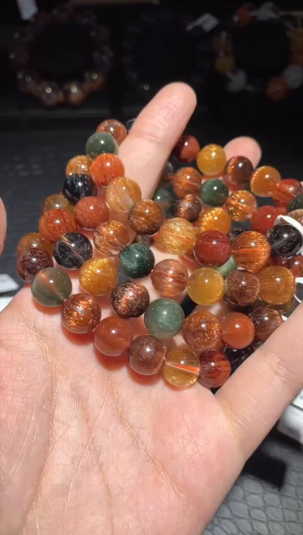 【闪购商品】水晶手链未镶嵌发晶多宝单圈A11（多样性发其一）