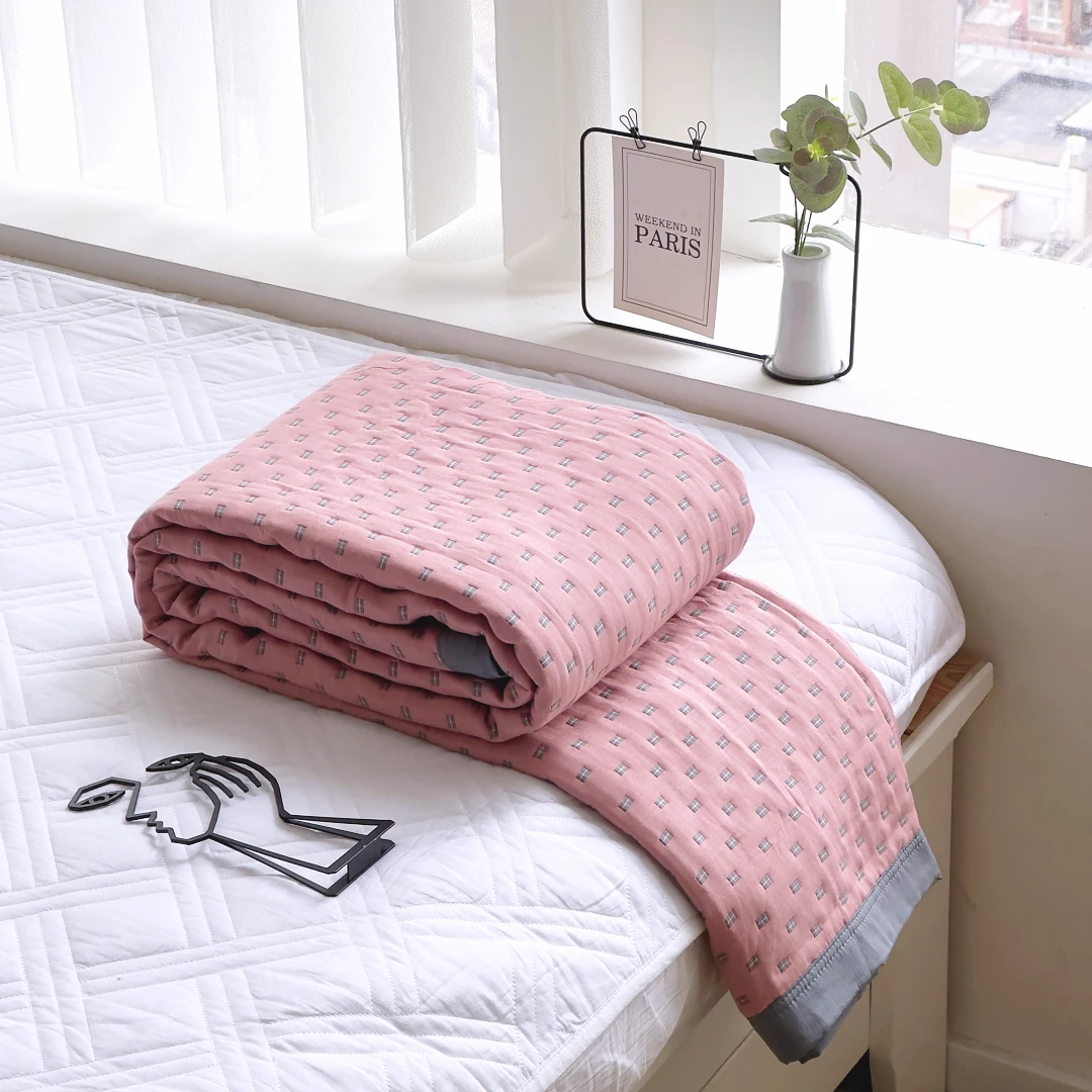 【京かわ会社】纯棉精梳棉软凉席 满天星*粉色