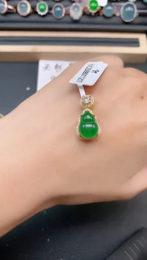 银S925镶嵌戒指翡翠11