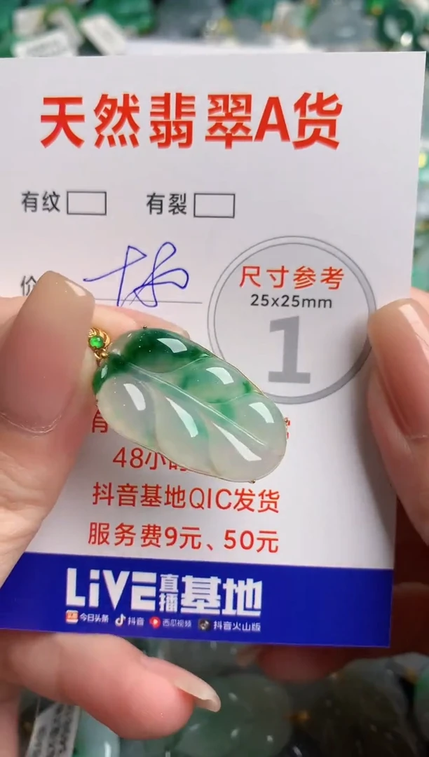 翡翠18K金镶嵌颈饰0348074524
