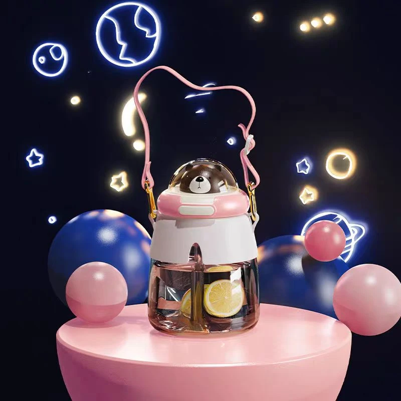 德国品质材质改性PCT吸管水杯大容量开学儿童杯