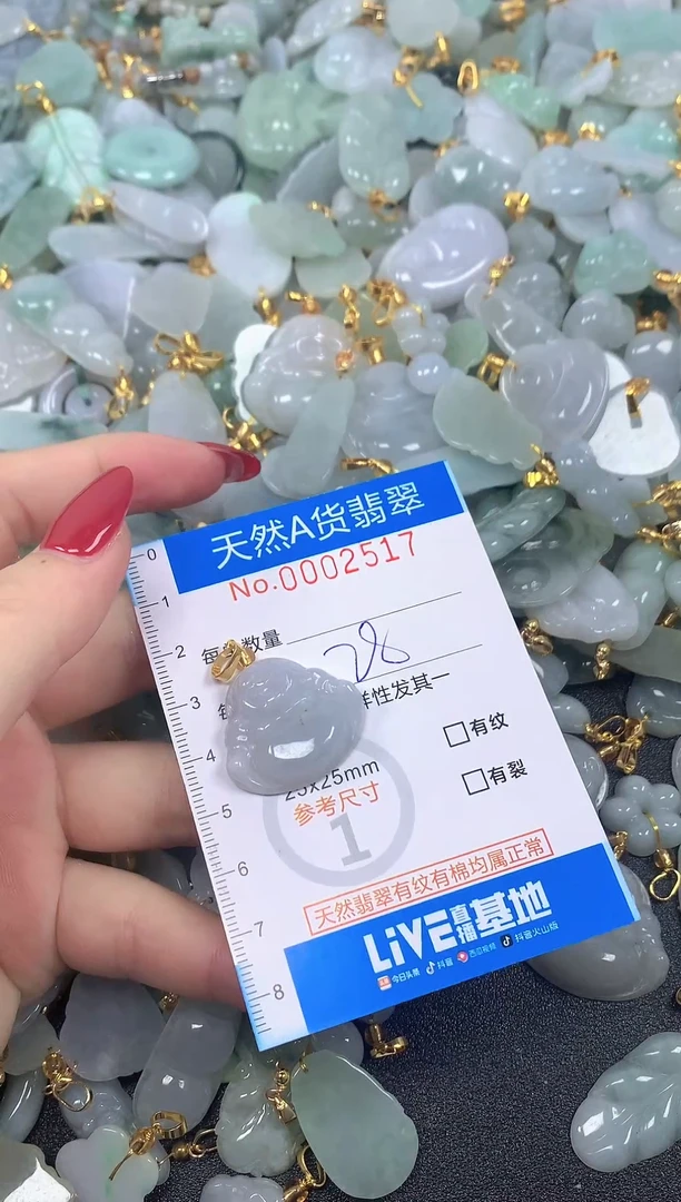 颈饰未镶嵌翡翠净货挂件-2517