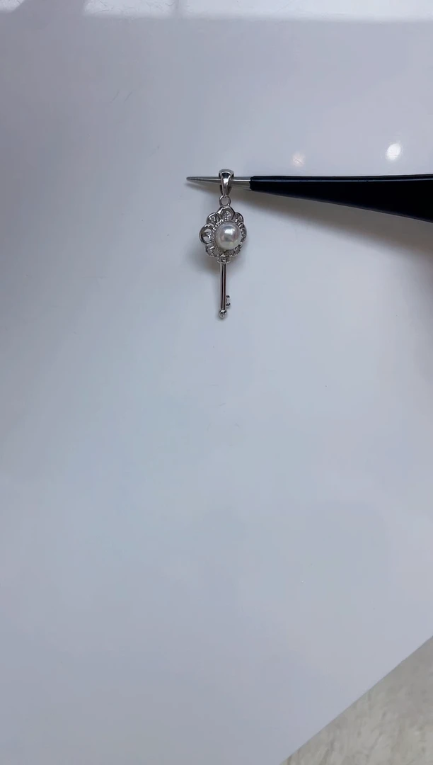 海水珍珠银S925镶嵌颈饰