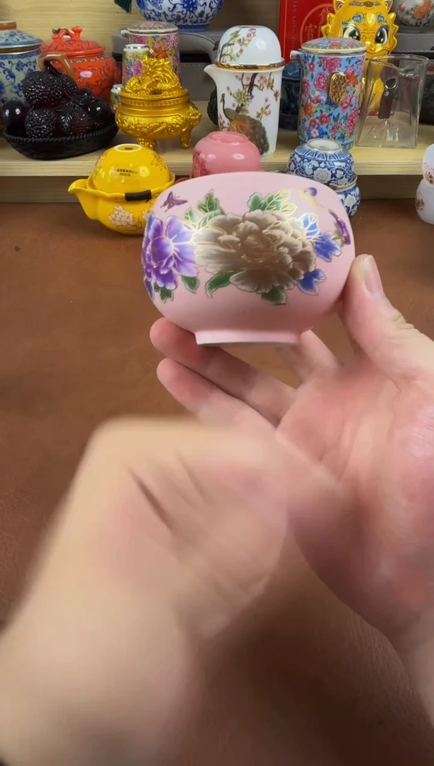 陶瓷茶具摆件旅行套组