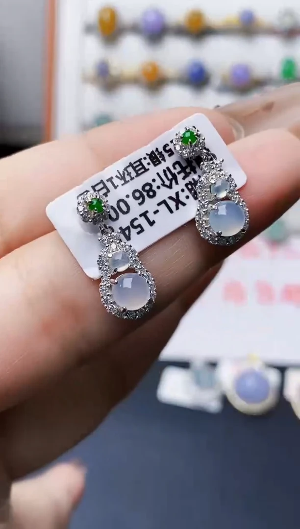 银S925镶嵌戒指翡翠0092