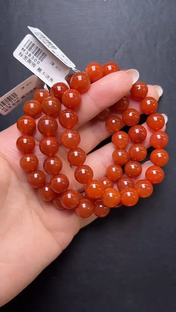 未镶嵌手串水晶红兔毛手串10m+ M38300 多样性发一