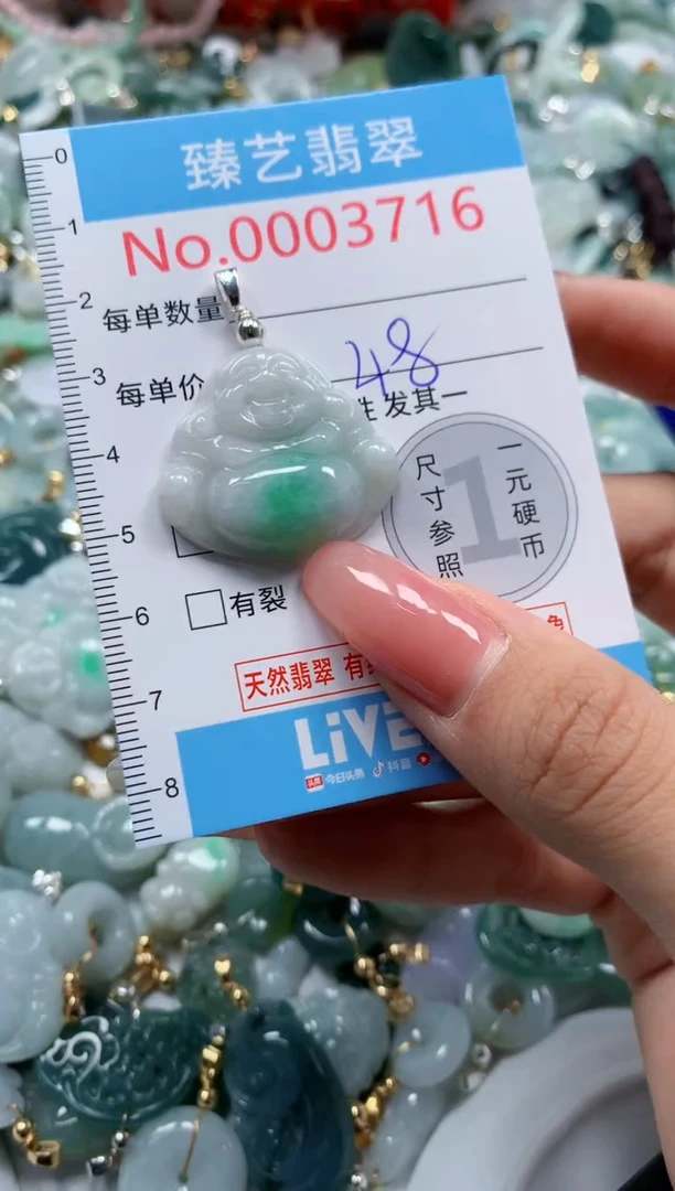 翡翠未镶嵌颈饰3716