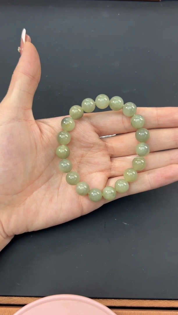 【闪购商品】和田玉手串未镶嵌若羌微色差卡10手串