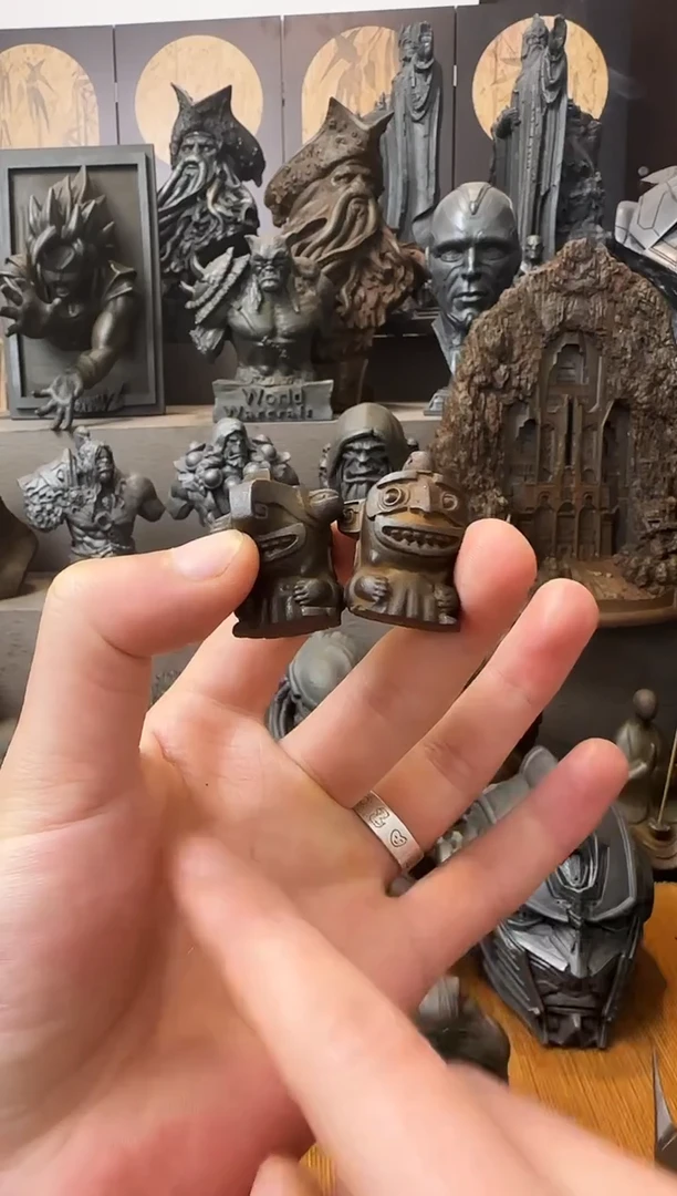 铁实心铁艺摆件~~结界兽（锈色）