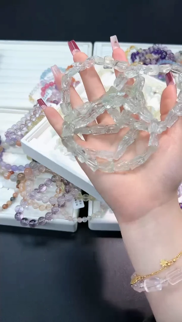 【闪购商品】水晶手串未镶嵌30b多样性发其一/1条默认微瑕