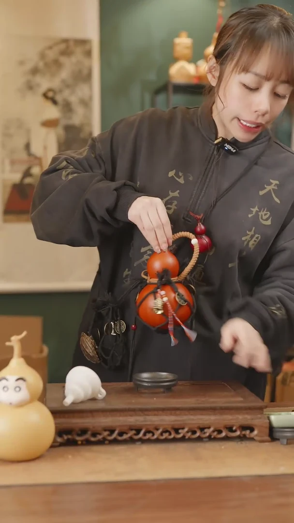 【闪购商品】374号精品天然大漆工艺防渗内胆酒葫芦~