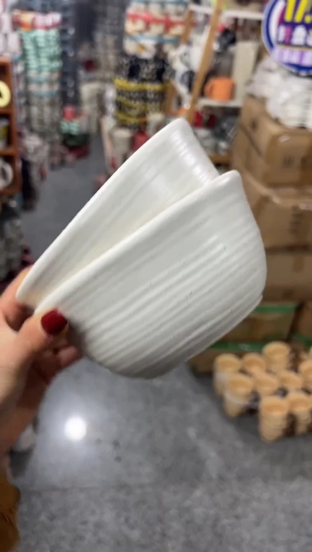 【闪购商品】瓷哑光6寸螺纹面碗2个装（微瑕）