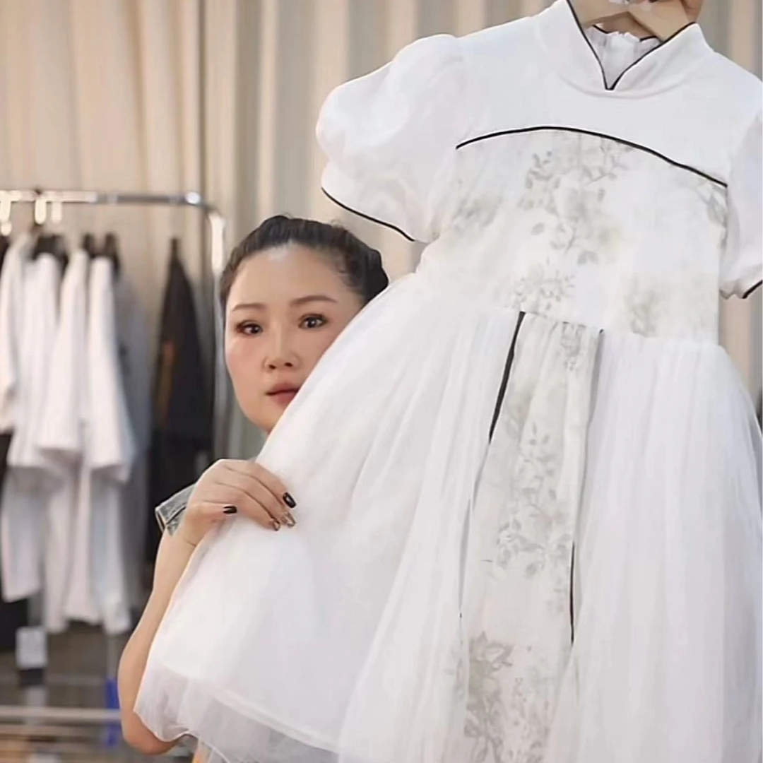 404105《现》玲姐精选韩版女童时尚气质休闲古风日常百搭半身裙纱裙